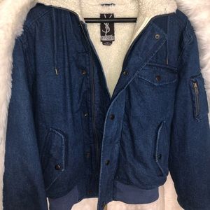 YSL SPORT DENIM SHERPA LINED HEAVY WEIGHT JACKET